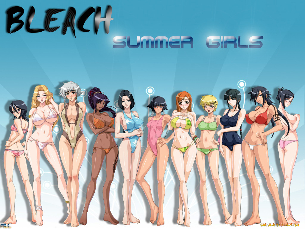 summer, girls, , bleach